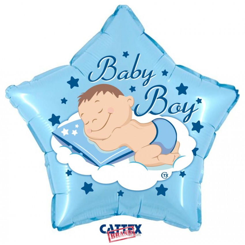 Palloncini Decorati CTX+ - Baby Boy Stella (18”)